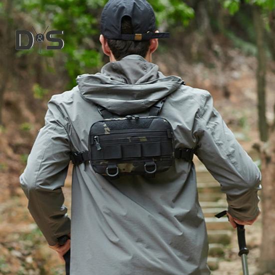 Fishing Chest Bag Waterproof Oxford Cloth Lightweight Vest Pouch Large Capacity Outdoor Camping Hiking Hunting Fishing Gear Storage Backpack