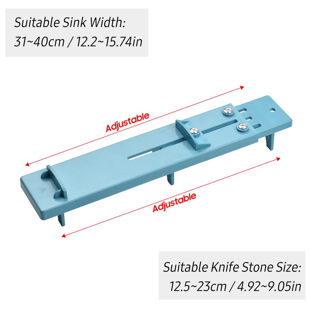 Over Sink Sharpening Stone Holder Retractable Non-slip Whetstone Sink Bridge Fits 12.2in to 15.74in Kitchen Sink
