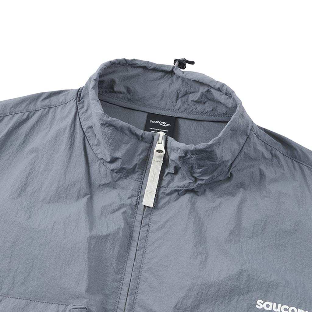 Saucony Natural Echo Stand Collar Fashion Soft Versatile Jacket Unisex Jacket Blue Gray SA3259WJ43O-GR249