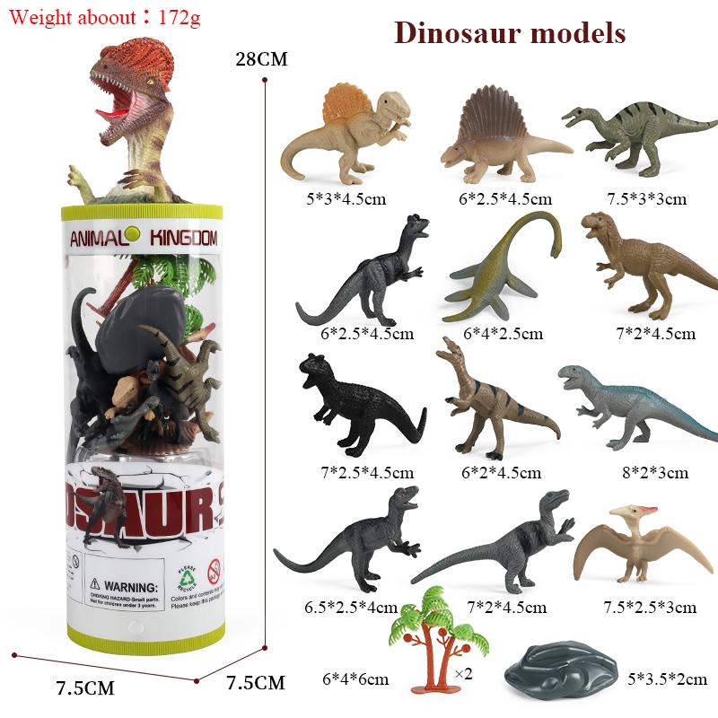 Oenux Zoo Animals Model Lion Shark Bee T-REX Penguin Cow Horse Hen Action Figures Cute Education Miniature Playset Kid Toy Gift