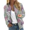 Damenjacke, langärmelig, leicht, mit Reißverschluss, kurze Oberbekleidung mit Blumenmuster, lässige Steppjacke mit Taschen