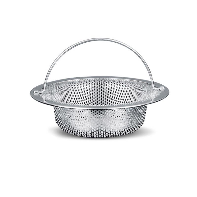 Filtre d'évier en acier inoxydable 304, 3 tailles, avec poignée, filtre d'évier à mailles fines, pour cuisine, style léger et profond