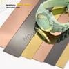 1 Rolle Goldband Edelstahl Flacher Hintergrund Wand Deckenkantenstreifen Aufkleber Wohnzimmer Dekoration Linien Möbelaufkleber