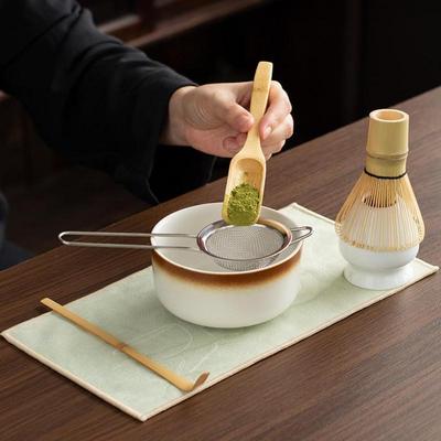 4/6Pcs/Set Japanese-Style Matcha Bowl Spoon Tea Whisk Sieve Mesh Traditional Japanese Matcha Perfect Gift For Ceremony Tradition