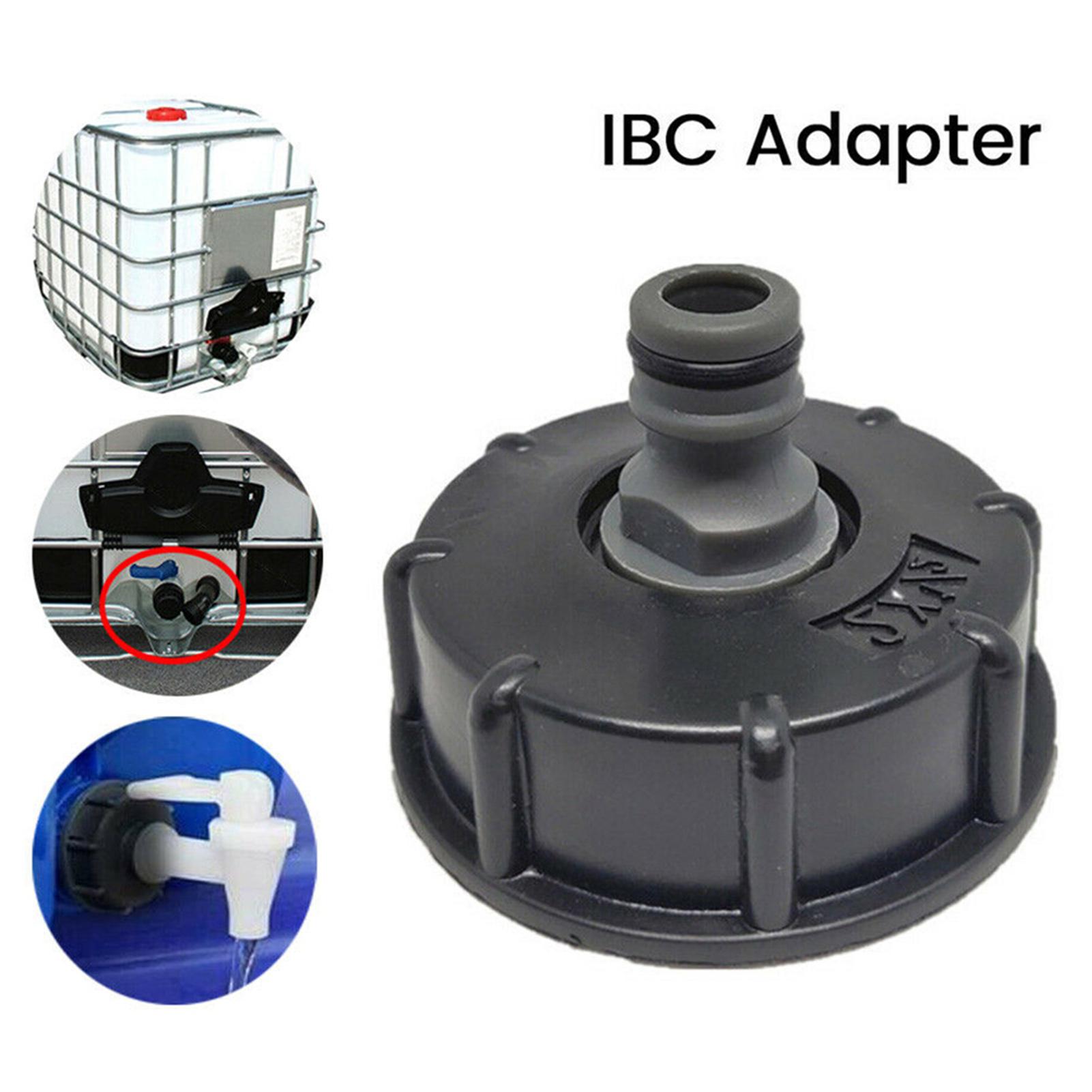 

IBC Tank Adapter Adaptor Connector Tap Hose Hoze Cap Water Bowser Standard Fit чёрный