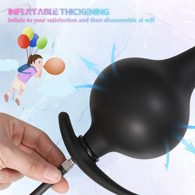 Super Big Inflatable Anal Plug Sex Toys Huge Silicone Butt Plug Large Buttplug Annal Dildo Pump Anus Dilator Expander Balls Bullet