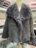 European, American autumn and winter new large-size women's fur coat, toka, artificial fur top, anti-fox hair