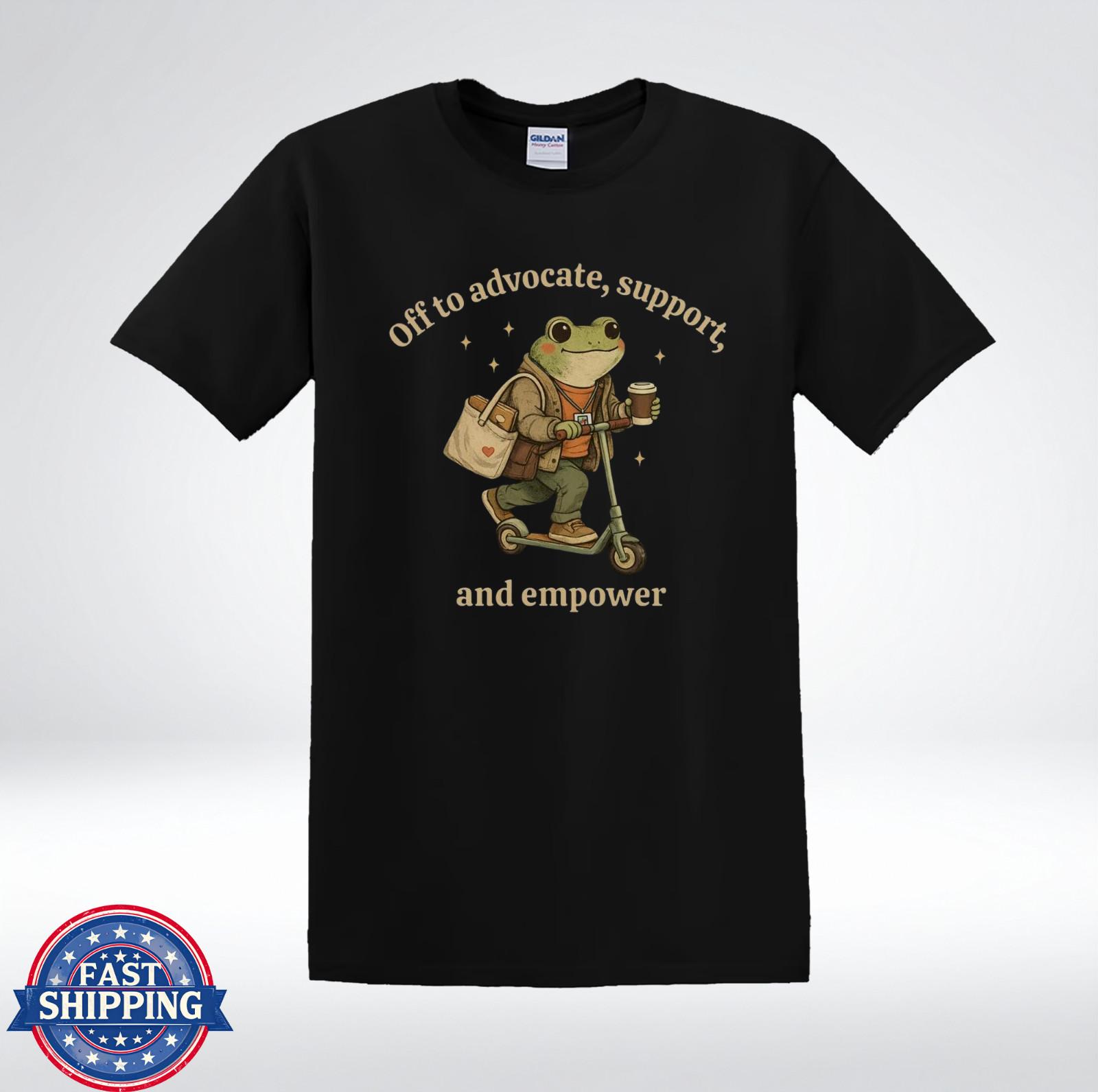 Frog Teacher Shirt Off To Advocate Support Empower Cute Gift T-Shirt XXL