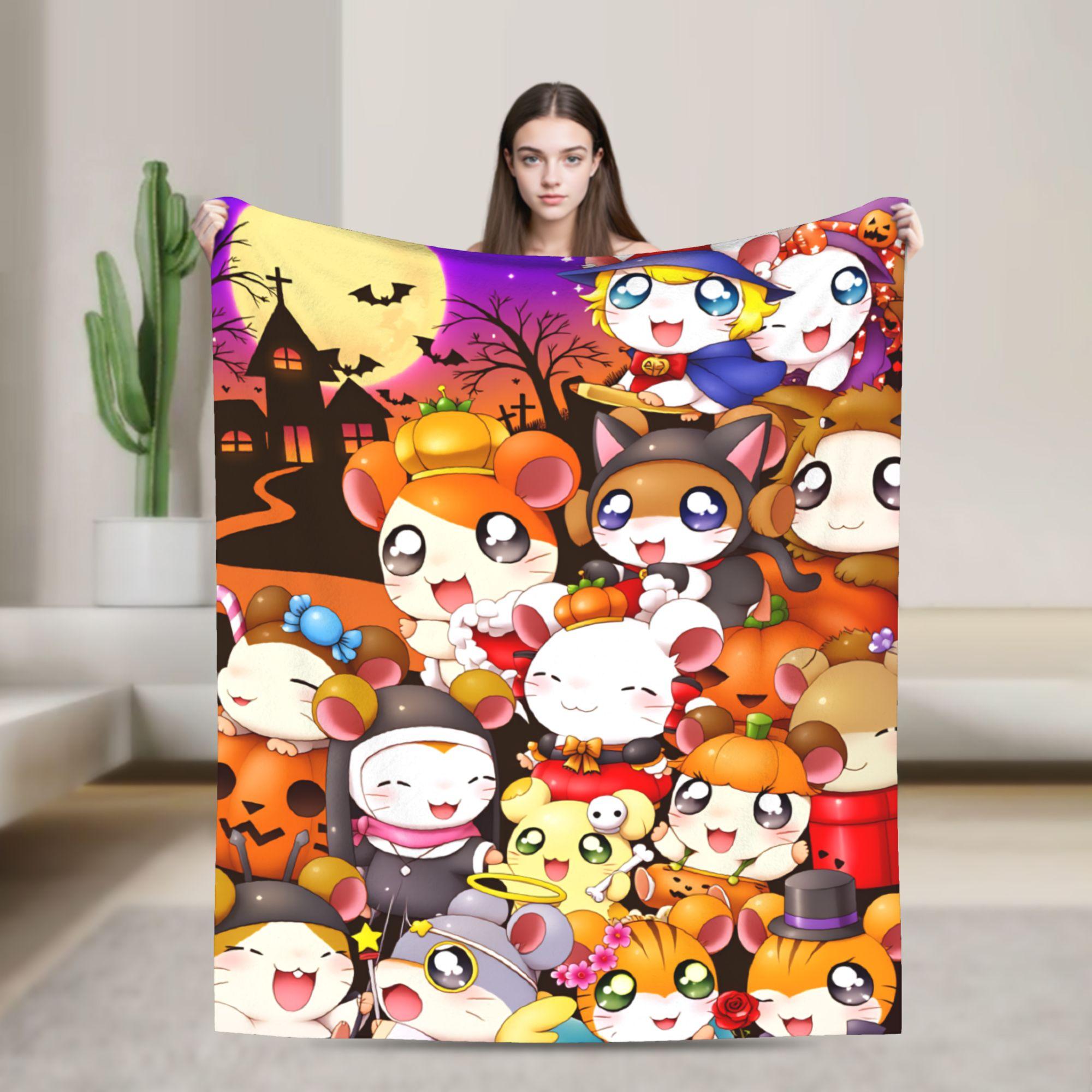 

Adventure Story Hamtaro Blanket Super Warm Novelty Plush Bedding Throws For Bedroom Airplane Travel Flannel Bedspread Bed Cover 75x90cm