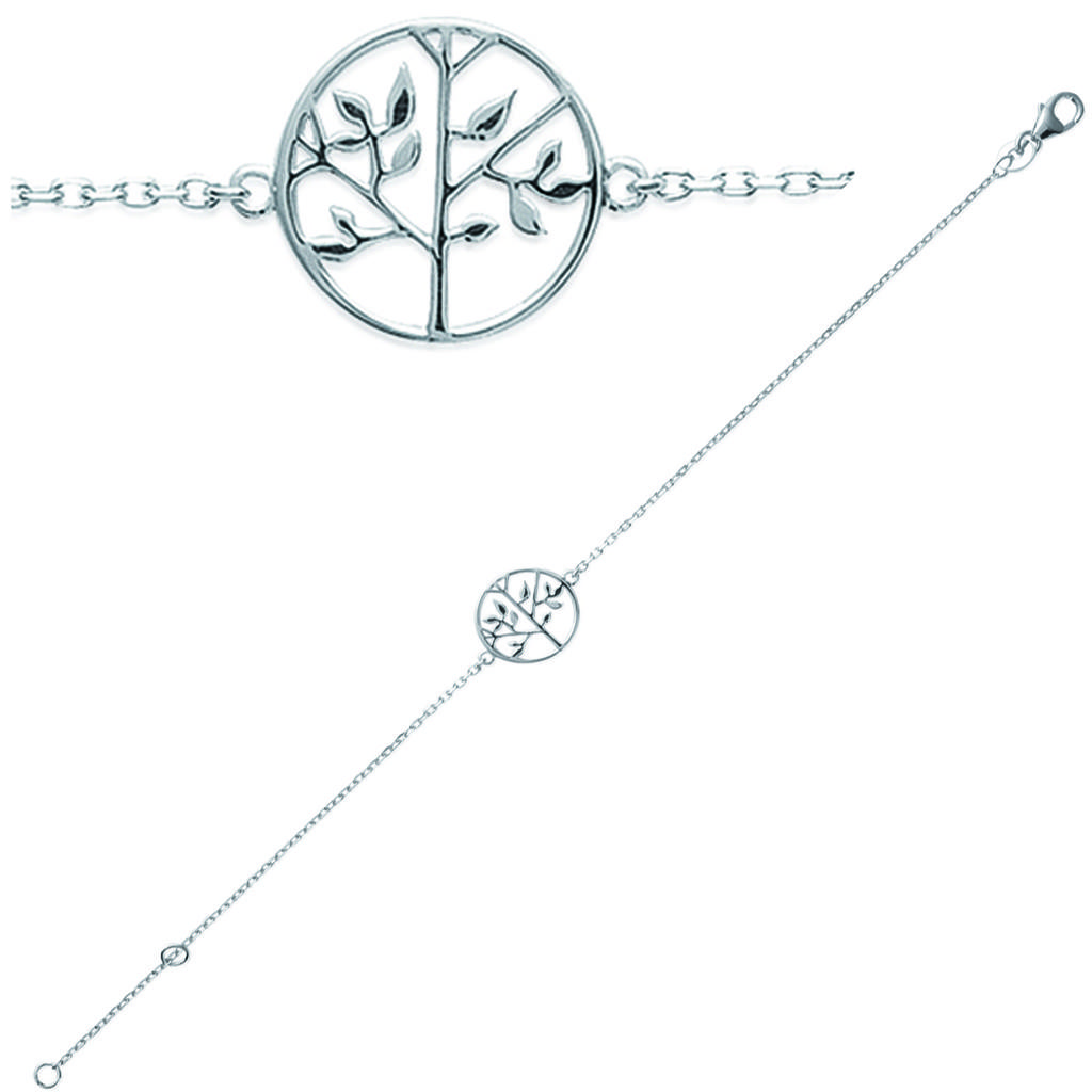 Les Trésors De Lily [K3411] - Silver Bracelet 'Tree of Life' Silver (rhodium Plated) - 12 Mm