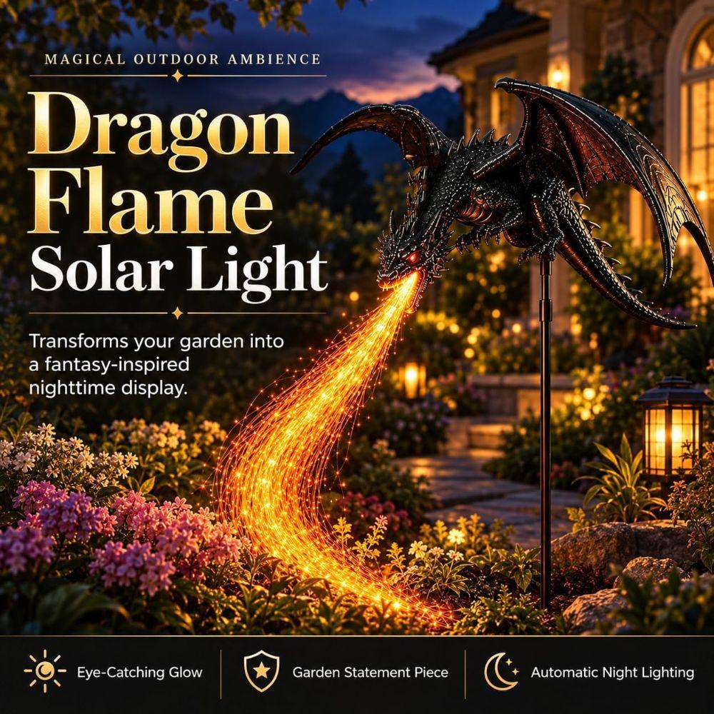 Waterproof Solar Dragon Fire Garden Light Solar Garden Light for Lawn Yard Patio Decor