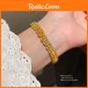 Chinese Style Zircon Copper Coin Geometric Bracelet With Luxury Finish For Women