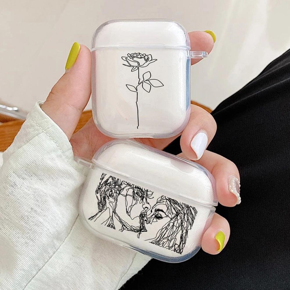

Модный прозрачный мягкий чехол Art Line для Apple AirPods 3, чехол для беспроводных наушников AirPods1 2 pro, 2-я защитная сумка для гарнитуры, коробка