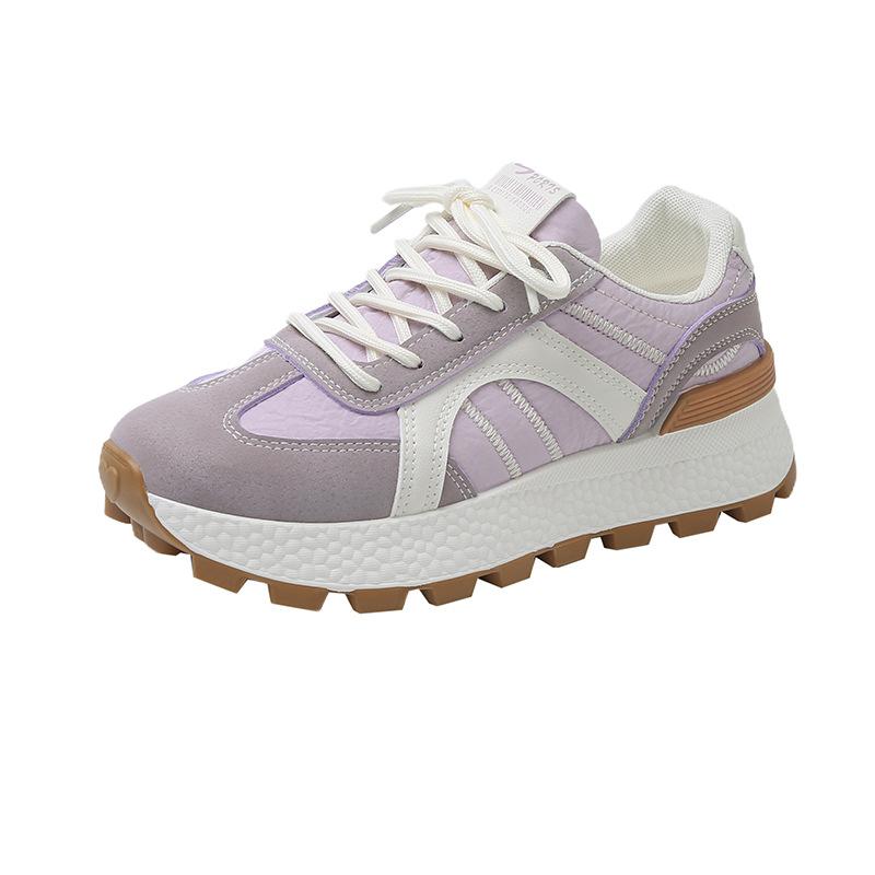 

2025 маленькие белые туфли женские весна и лето новые корейская версия ins студентки повседневные спортивные универсальные туфли Форреста Гампа уличная съемка J61 40 фиолетовый