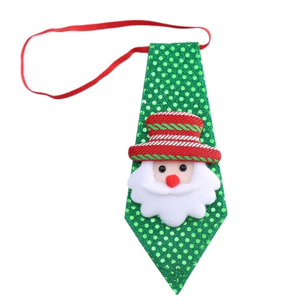 Santa Claus LED Christmas Tie Kawaii Christmas Tie Car Ornament Dog Chrismas Ties Living Room