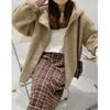 Imitation Lamb Wool Hooded Coat For Women Fall Winter Coat Button New Korean Style Small Loose Slimming And All-Matching Top