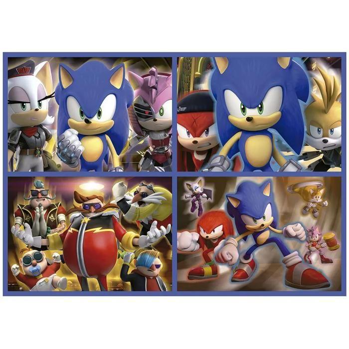 Puzzle phosphorescent - EDUCA - Multi 4 Sonic Prime Neon - 50-150 pièces - 34x24 cm - Multicolore