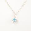 Natural Swiss Blue Topaz  Gemstone 925 Sterling Silver Jewelry Women Pendant 1" CP-24-3