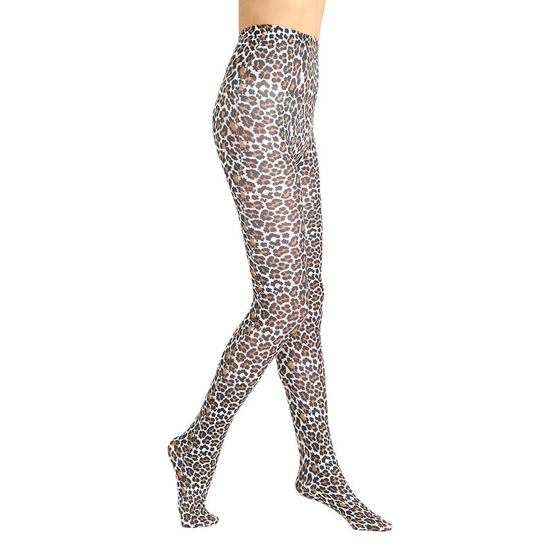 

Black-And-White Checkerboard Patterned Tights For Women Houndstooth And Leopard Printed Colored Leopard Print And Ombre Leopard One Size