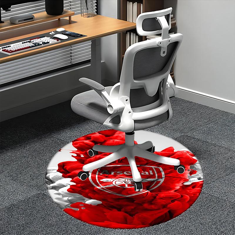 

Arsenal Football Club,Red Rose Chair mat Round Rug Office carpet, Machine Washable, Non slip, Suitable for Living Rooms, Bedrooms 80cm
