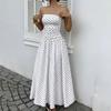 Summer New Women's Skirt, Sexy and Sweet Temperament Tube Top Polka Dot Waist Dress