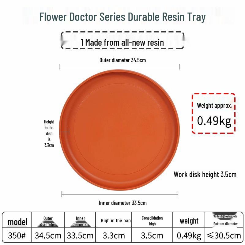 Thickened Resin Plant Tray: Movable, Large Water Collection Base for Flower and Succulent Pots