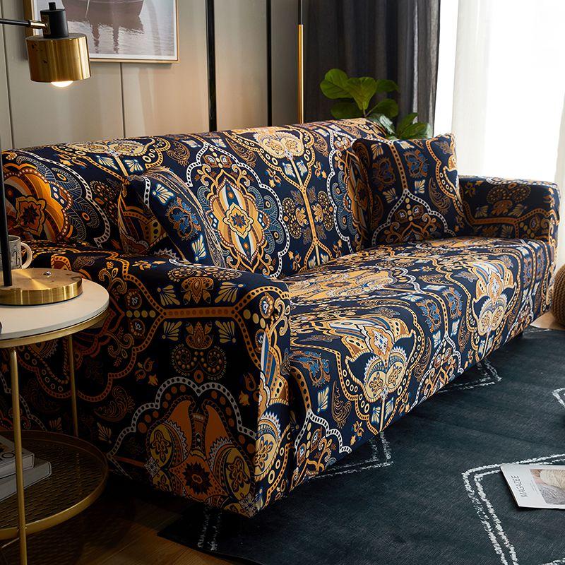 Printed Sofa Slipcover Stretch Sofa Covers For Living Room Pets Kids Chair Couch Cover I Shape Corner Sofa Anti-Cat Scratch
