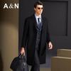 Antonio Men's Premium Cashmere Wool Long Overcoat