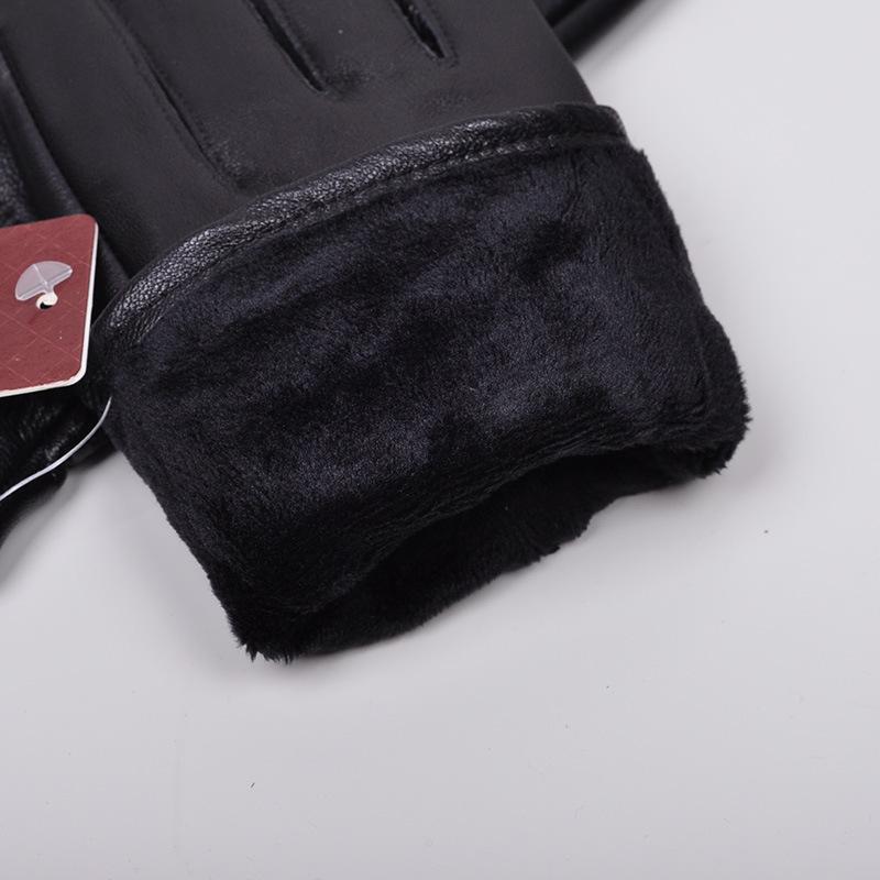Winter Ladies Fashion Sheepskin Gloves Black Warm Authentic Leather Gloves Driving Motorcycle Dress Sports Work Leather Gloves