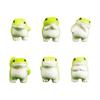 Kreative Cartoon-Frosch-Ornamente aus Kunstharz – süße kleine Accessoires für die Auto- und Schreibtischdekoration