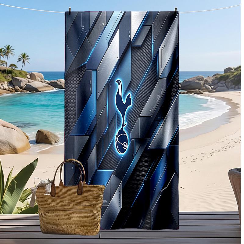 Tottenham Hotspur Printed Beach Towel Quick Dry Soft TowelPortable Large Rectangular Beach Blanket for Travel Swimming Pool