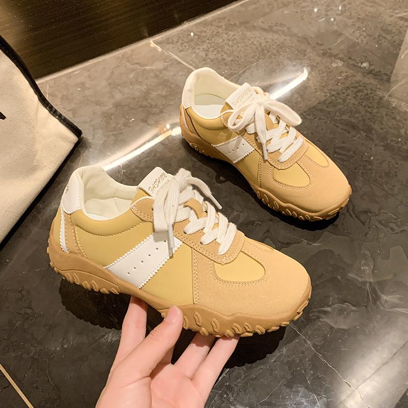 Platform-soled German training shoes women's 2025 spring new retro Forrest Gump shoes fashionable versatile platform heightening casual sports shoes
