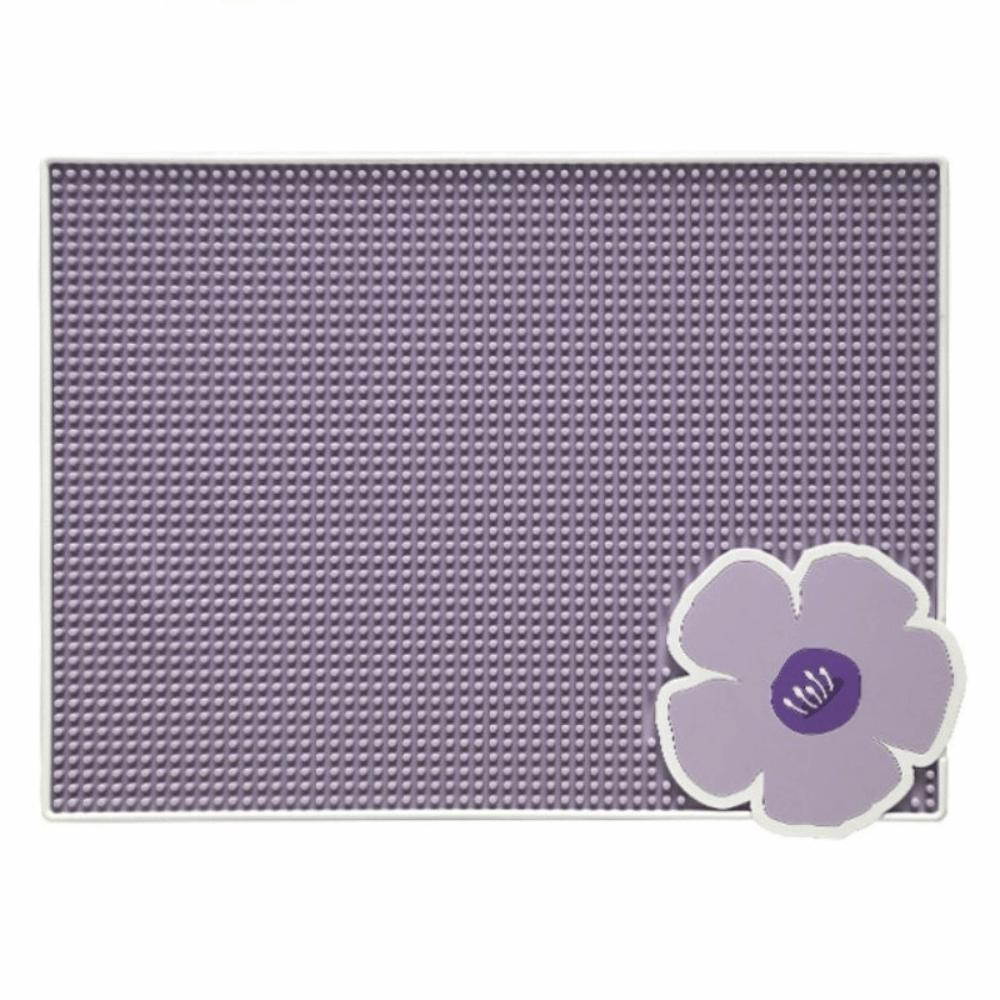 Thickened Kitchen Drain Mat Three-dimensional Structure Flower Pattern Heat Resistant Mat Easy Clean Waterproof Insulation Mat