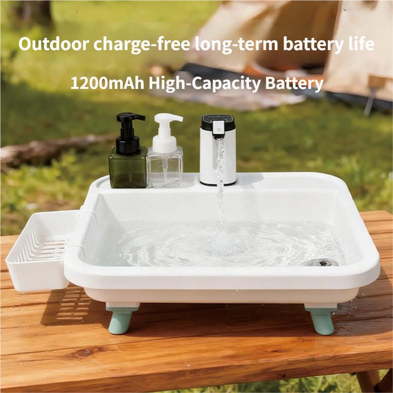 Outdoor Portable Sink Multifunctional Folding Camping Sink With Electric Water Pump Suitable For Camping Travel And Family Use