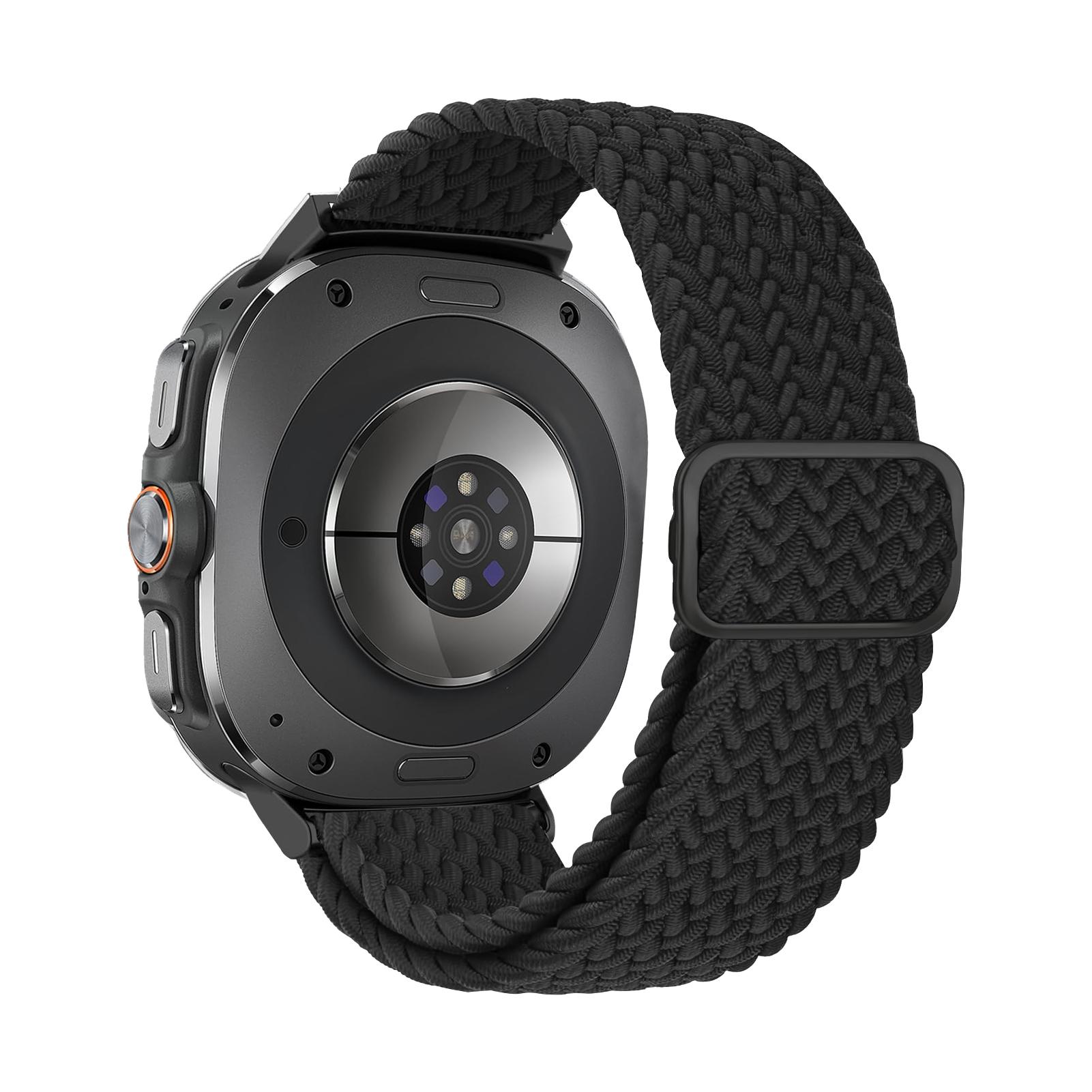 

Braided Loop For Samsung Galaxy Watch 7 Ultra Band 47mm Adjustable Metal connector Nylon bracelet Galaxy watch Ultra Strap 47 mm Galaxy watch 7 Ultra чёрный