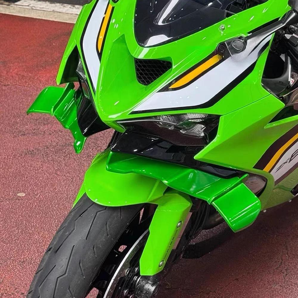 Für ZX-6R ZX6R zx-6r 2024 2025 ZX636R Motorrad Frontspoiler Flügel Frontflügelchen Lippe Verkleidung Kleiner Flügel Zubehör
