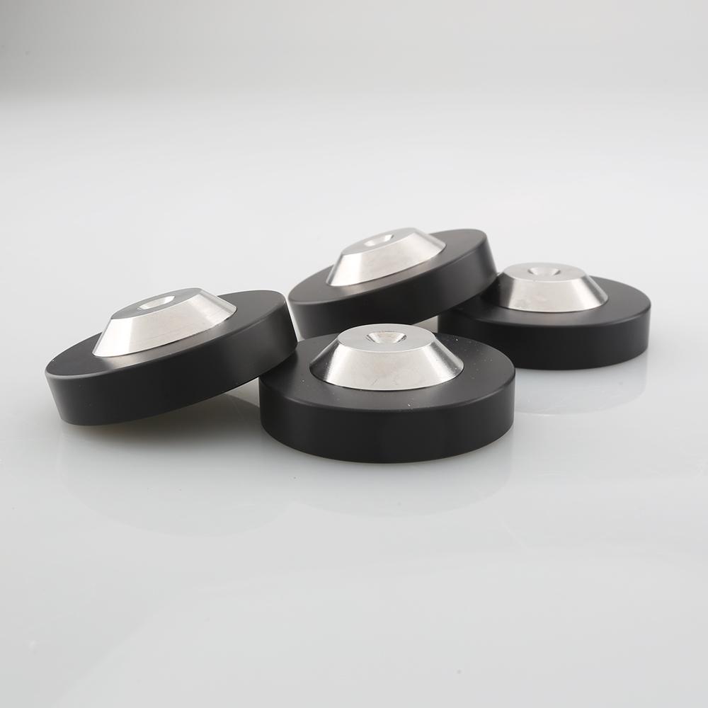 4PCS 39x13mm/49x13mm Stainless Graphite Speaker AMP Isolation Spike Feet Mat Floor Base Pad For Turntable CD DAC Radio Cabinet