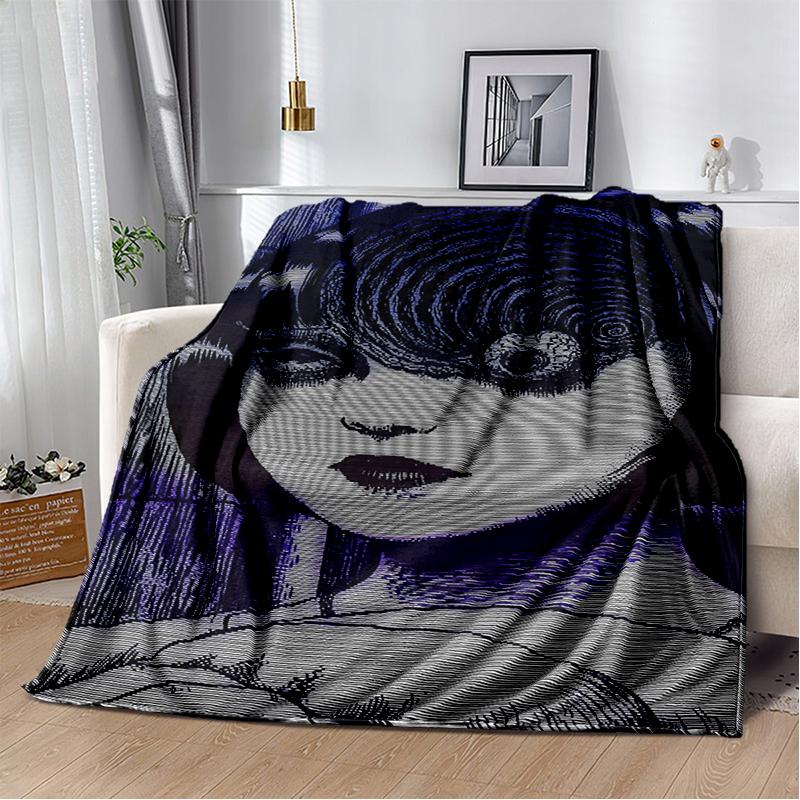 Horror Junji Ito Tomie Kawakami Ghost cartoon Soft Blankets,Throw Blanket Comfortable Blanket for Picnic Beds Sofa Home Bedroom