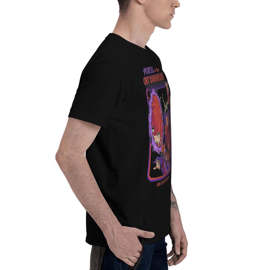 The Demon Cat Hot Comic T-shirt Men Novelty T Shirt Short Sleeve  Tshirt Cotton Tee Tops Clothes