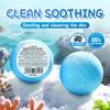 Blueberry Fragrance Bath Salt Ball - Blue and White (Sunken Ball) Naked, Clean Bath Salt Ball