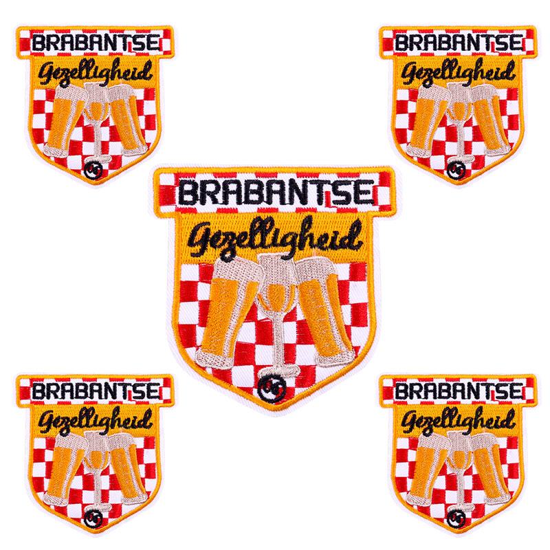 5pcs Wholesale Brabant Carnival Embroidered Patches Iron On Patch For Clothing Sew Netherland Patches On Clothes Decoration 