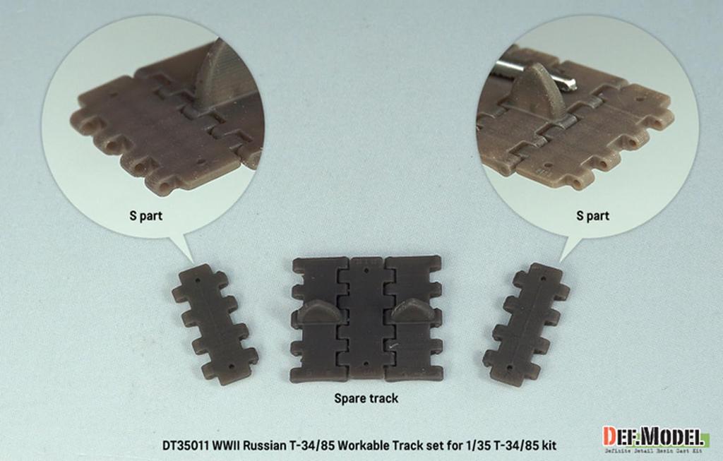 Defmodel 1/35 WWII Russian/Soviet T-34/85 Tank Linkable Tracks (Universal) Plastic Model Kit Parts DT35011 (Tank)