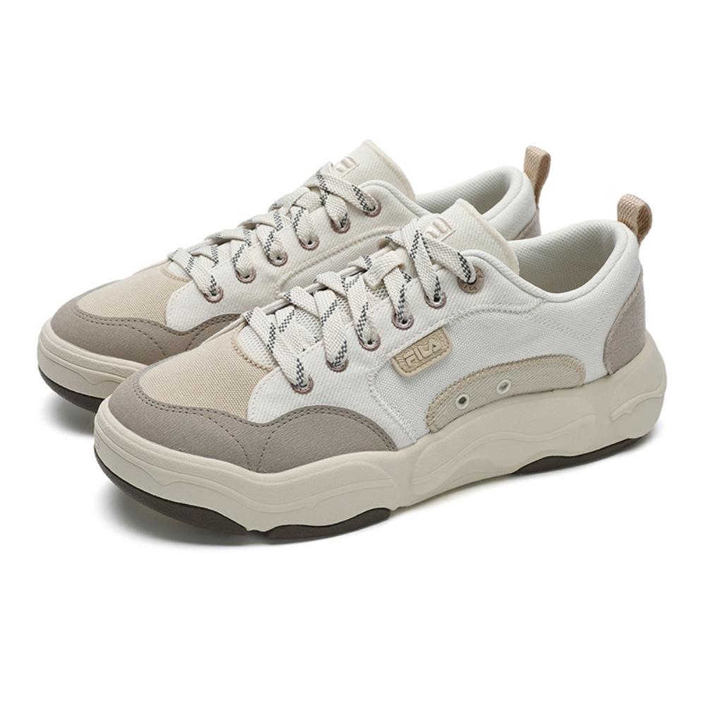 Fila Burger Casual Comfortable Versatile Low-Top Canvas Shoes Men Sneaker White Yellow F12M532301FGS