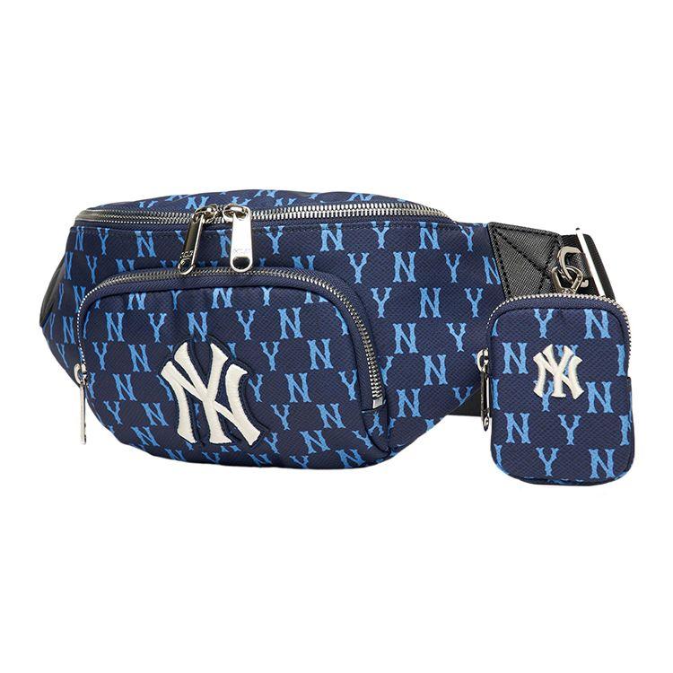 

MLB Monogram Series NY Yankees Retro Floral Print Letter Logo Polyester Crossbody Bag Unisex bags Navy-Blue 3AHSM012N-50NYL Marine Blue