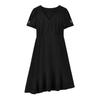 Elegant V-neck Pleated Midi Dress