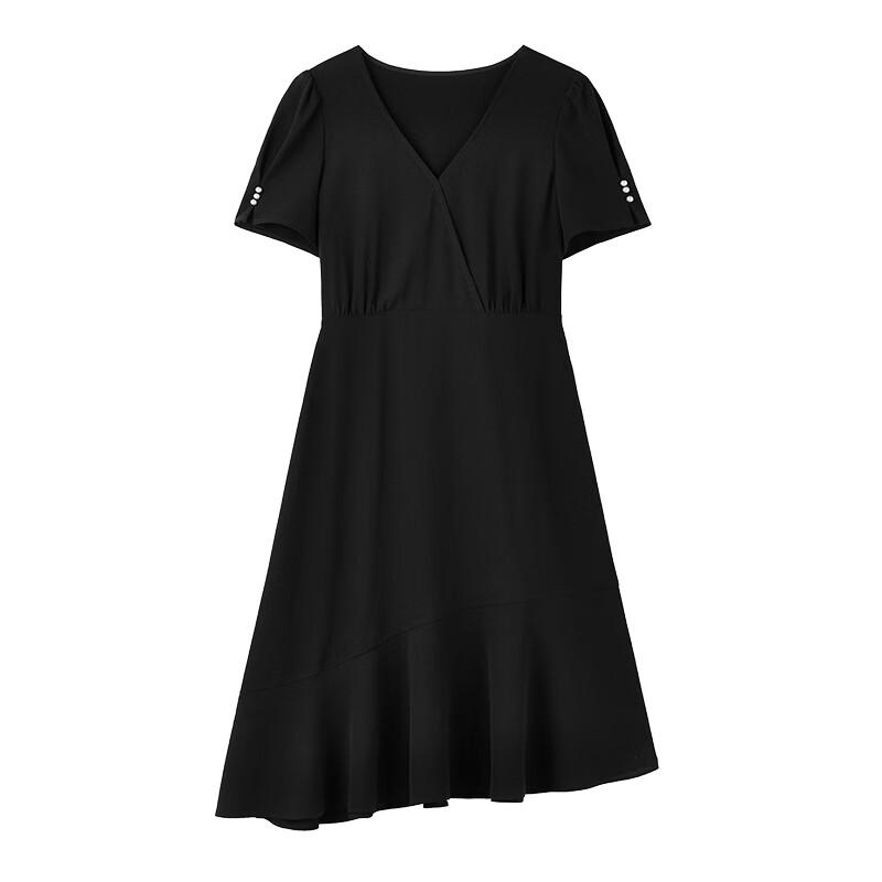 Elegant V-neck Pleated Midi Dress