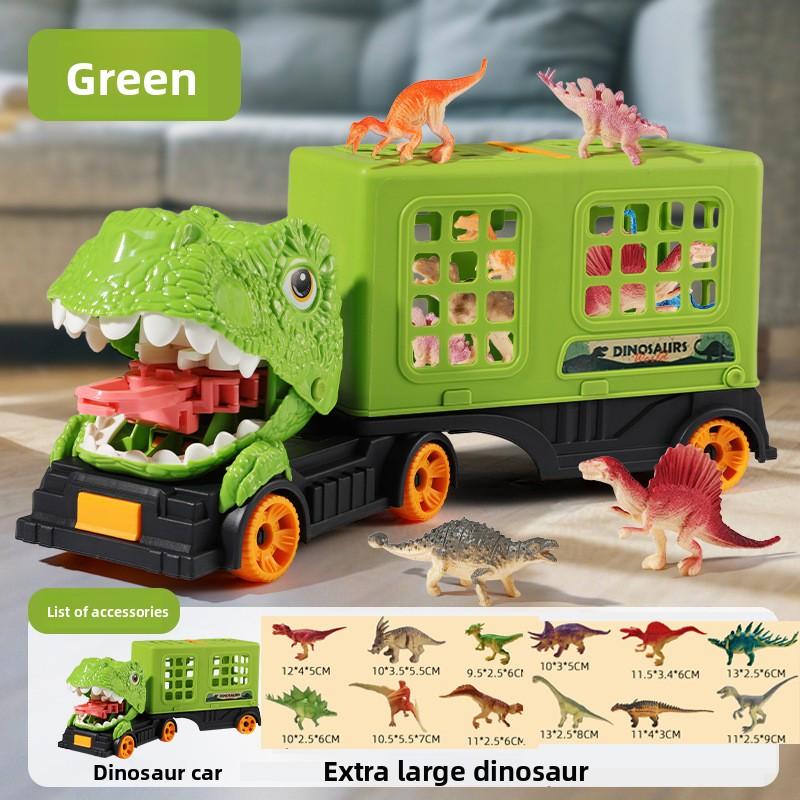 Dinosaur Toy Car, Dinosaur Capture Scene, Storage Van, Inertia Sliding, Children's Car, Toy Gift