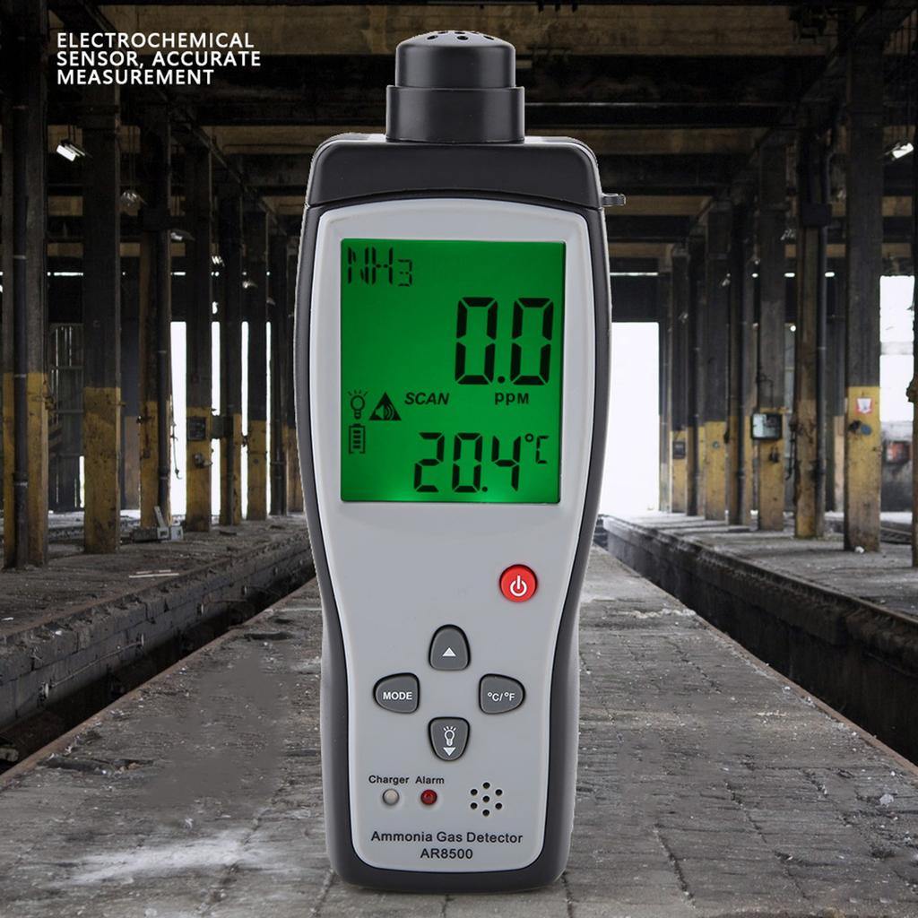 SMART SENSOR AR8500 Ammonia Detector Gas  3 Tester Monitor with Acoustic Optical Double Alarm 0‑100PPM 100-240V
