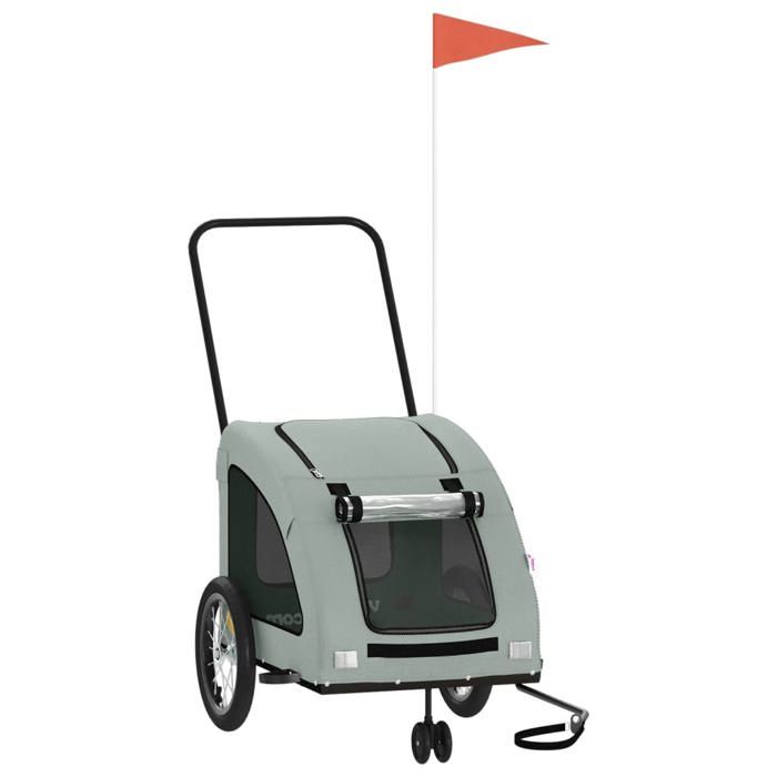 VidaXL Pet Bicycle Trailer Grey, Bicycle Trailer,,, Dog Bicycle Trailer 93979