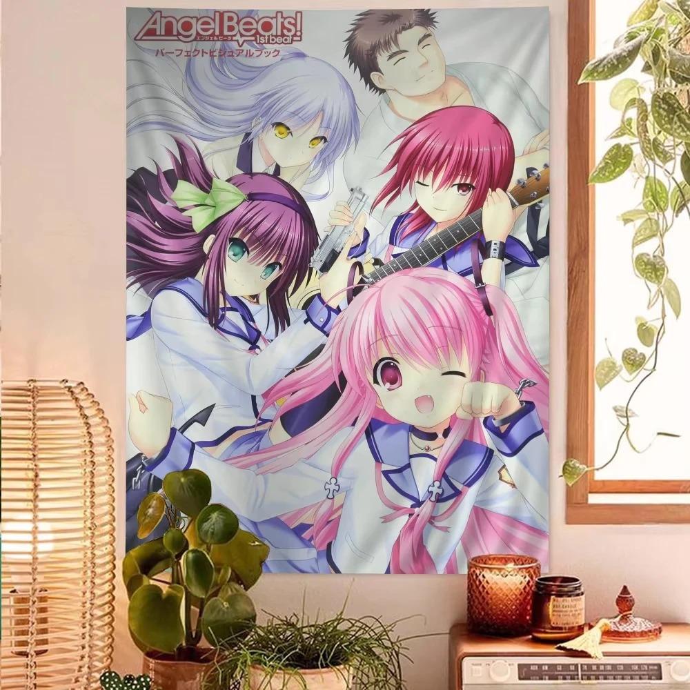 Angel Beats Канадэ Японский Аниме Гобелен Комната в общежитии Японский Гобелен Домашний Гобелен для комнаты в общежитии 40CMX60CM